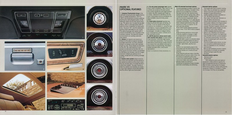 1984 Lincoln Brochure Page 2